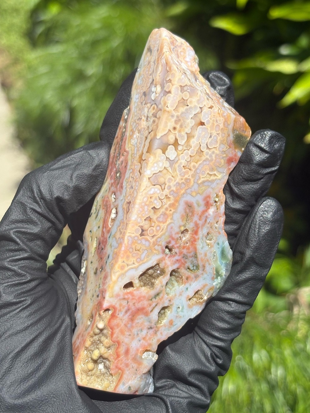 Large Ocean Jasper Crystal Freeform - Polished Orbicular Jasper - Sea Jasper